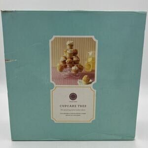 Martha Stewart Collection White 4-Tier 18 Cupcake Tree, Collapsible Metal Stand